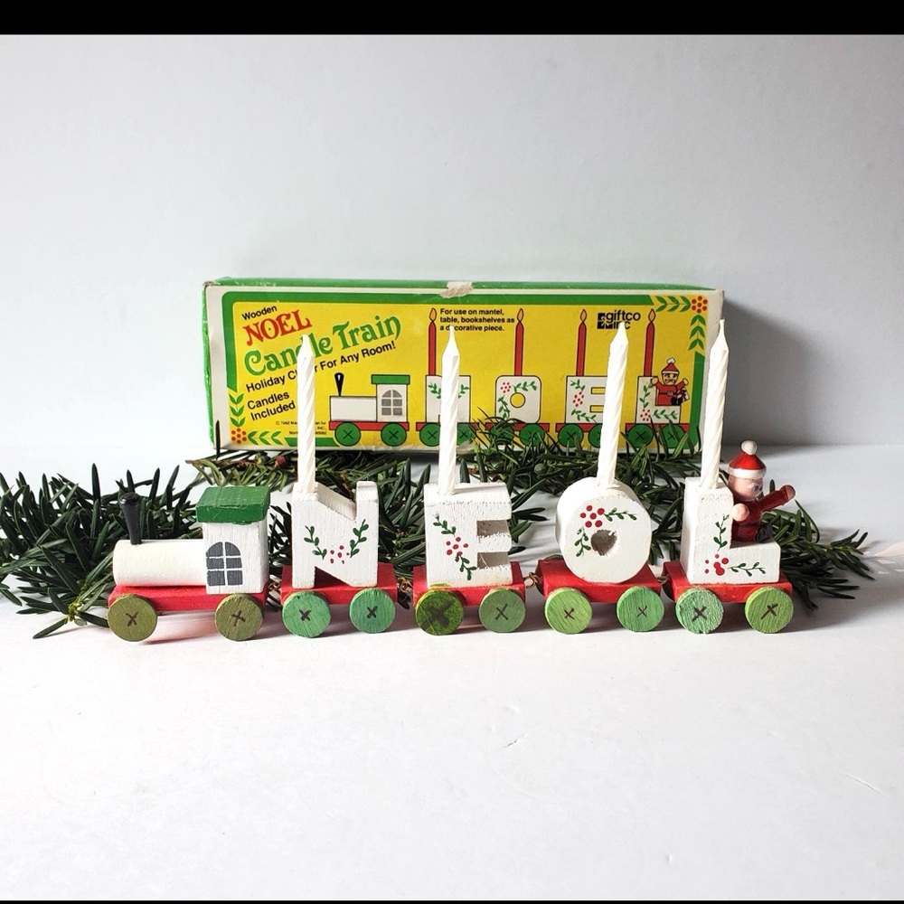 Festive Candle Train Set - Red, Green, White